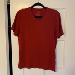 Red Vince v neck Pima cotton
